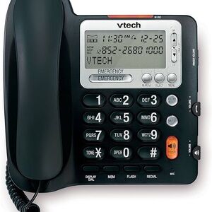 VTech CD1281 Corded Big Button Telephone with Speakerphone Volume Boots NEW